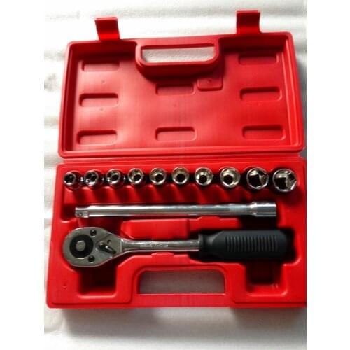 12pcs Automobile Motorcycle Tool Box Set Socket Wrench Sleeve Suit Auto Car Repair s Combination Bit Kit tool box