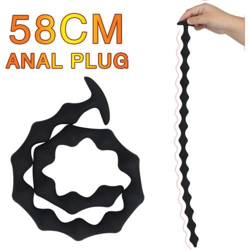 50cm Super Long Anal Beads Soft Silicone Butt Plug Anal Sex Toys For Adults Erotic Toys Buttplug Ass Dilator Prostate Massager