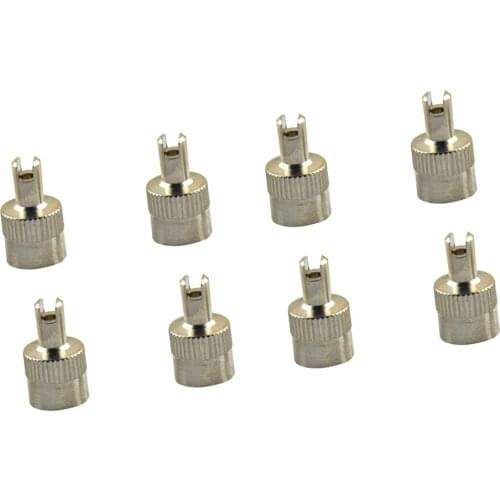 8 Pieces Motorcyle Car Slotted Head Valve Stem Caps with Core Remover Tool
