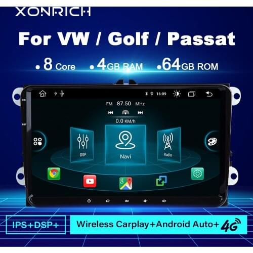 2Din Android 10 Car Radio For VW Passat B6 amarok volkswagen touran Skoda Octavia 2 seat leon2golf 5 6 Multimedia GPS Navigation