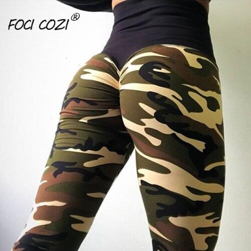 NEW STORE OPENING Women High Waist Camouflage Pants Fashion Capri Trouser Purple Leggings Scrunch Sex Printed High Spandex Pants