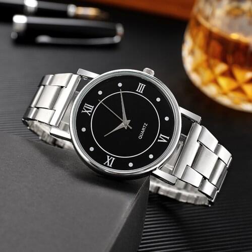New Simple Luxury Mens Casual Business Quartz Watch Ultra-thin Stainless Steel Strap Watch ClockTop Quality Waterproof Design