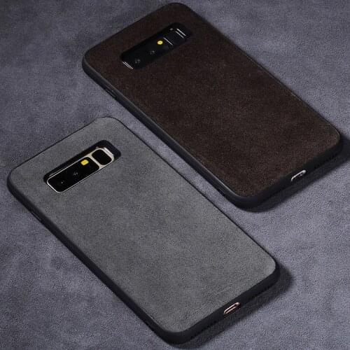 Phone Case For Samsung Galaxy S10 S8 S9 Plus Note 8 9 S7 Edge A5 A7 A8 2018 J5 J6 J7 2017 A70 A50 A40 Suede Leather Back Cover