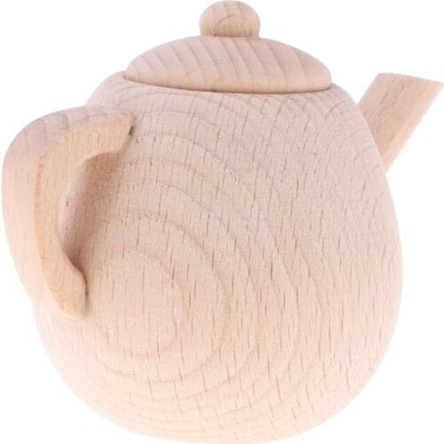 Wooden Tea Set Afternoon Teatime Pretend Play Toy Gift for Girls Kids Children - Tea Pot