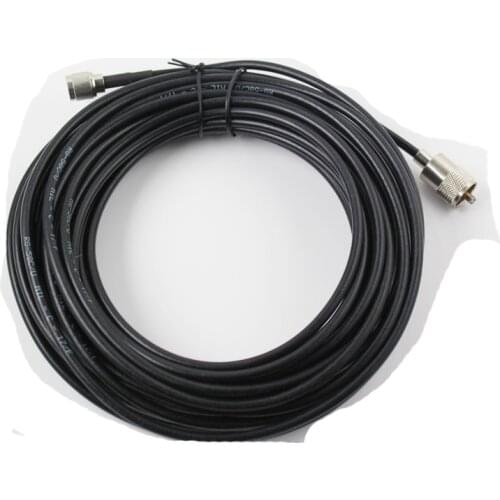 FMUSER SYV-50-3 RG8 RF FM Cable Feeder 15 Meters Connector TNC-SL16