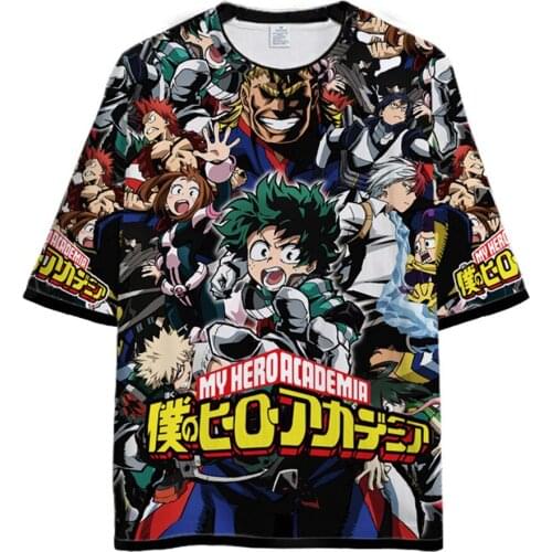 My Hero Academia T Shirt New Women Tees Tops 3D Print Anime Mens T-Shirts O Neck Hip Hop Harajuku Men Oversize Sportswear S-6XL