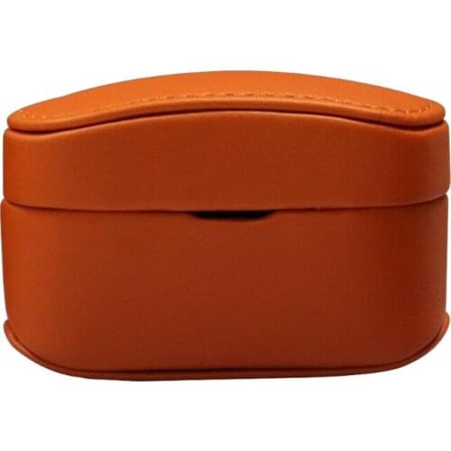 40GD Leather Case Cover Skin for-S-ony WF-1000XM4 Earbuds Accessories Durable Stylish Leather Housings Case Anti-Lost