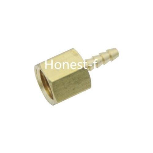 Brass BSP Fitting Coupler / Adapter 1/4" Female BSPP x 1/8"(3mm) Hose Barb Fuel Gas