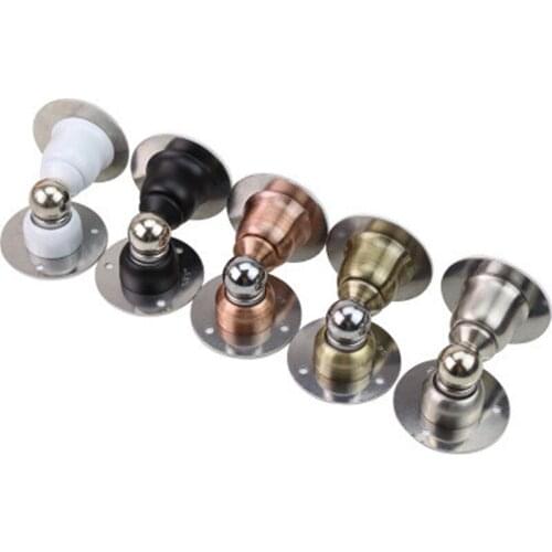 Best Stainless Steel Magnetic Door Stopper Sticker Toilet Glass Hidden Door Holders Catch Floor Nail-free Doorstop Door Hardware