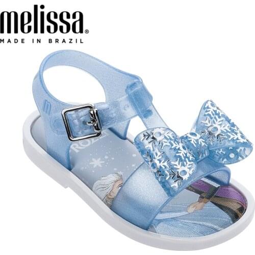 Mini Melissa Ultragirl + Snow Princess Girl Jelly Shoes Sandals 2020 New Baby Shoes Soft Melissa Sandals For Kids Non-slip