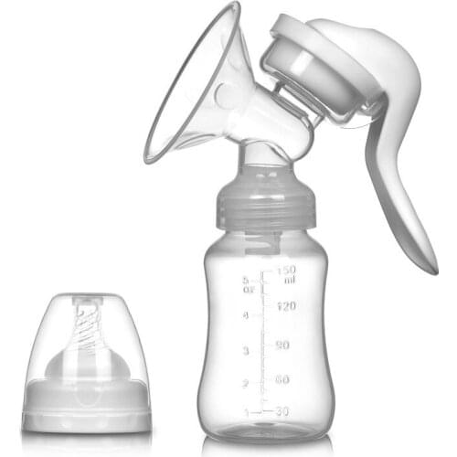Portable Manual Breast Pump Baby Nipple Suction Feeding Bottles Breasts Pumps Bottle Food Grade Silicone BPA Free Baby Bottle
