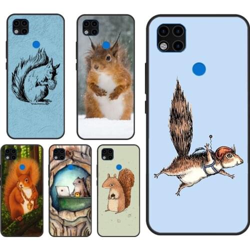 Cartoon Squirrel Case For Xiaomi Redmi Note 7 8 9 10 Pro Note 9S 8T Cover Fundas For Redmi 9T 9A 8A K40 9C