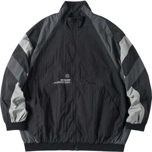 Mens Jacket Enshadower Sports Jacket EDR-0416 Color Matching Sports-coat Streetwear Casual