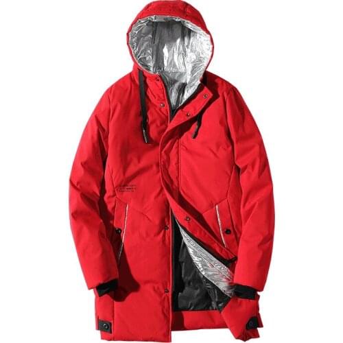 Mens Thicken Hooded Coat Winter New Casual Cotton Down Padded 2021 Fashion Korean Men Outdoor Windbreaker Jacket Work Overcoat