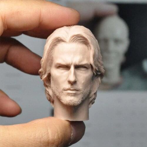 1/6 Scale The Samurai Tom Cruise Unpainted Head Models Sculpt for 12''Figure Body DIY