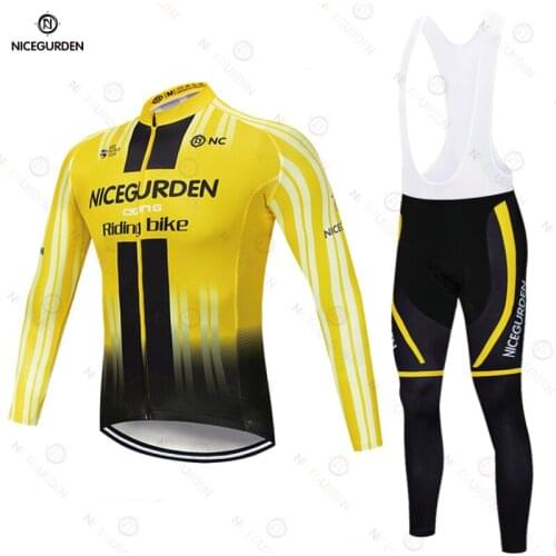 Cycling jersey spring and autumn mountain sports bike long-sleeved slim bib cycling jersey mens mountain racing cycling jersey