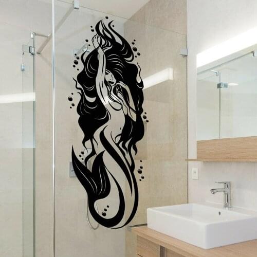 Sexy Bathroom Wall Stickers, Bathroom Vinyl Wall Stickers, Naked Mermaid Stickers, Waterproof And Moisture-proof Wall Decoration