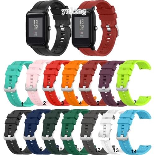 Soft Silicone Watch Strap Band For Huami Amazfit Bip U S lite GTS 2 Smart Watch 20mm wrist straps bracelet for GTR 42mm Neo