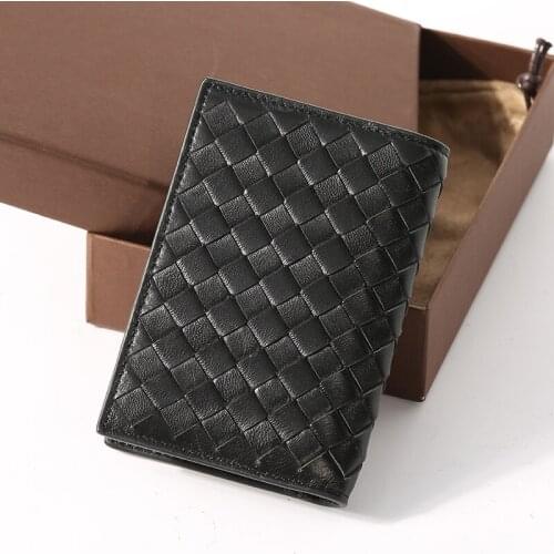 Woven card bag mens simple bank card small card bag card holder womens multi card drivers license leather case business card
