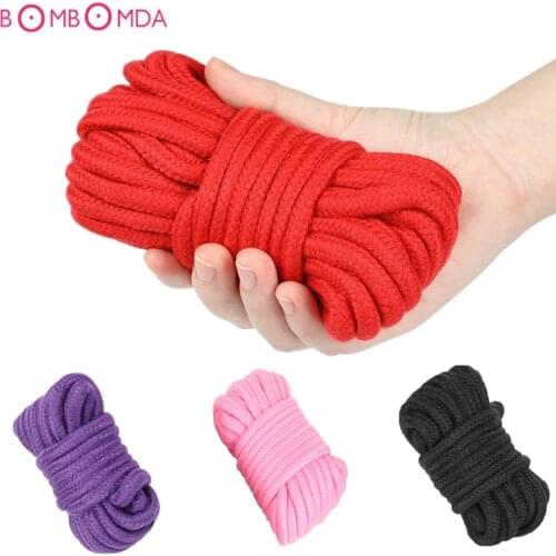 5/10M Bondage Rope Long Thick Cotton Bdsm Body Tied Ropes SM Slave Game Restraint Products Adult Sex Toys for Men Woman Couples