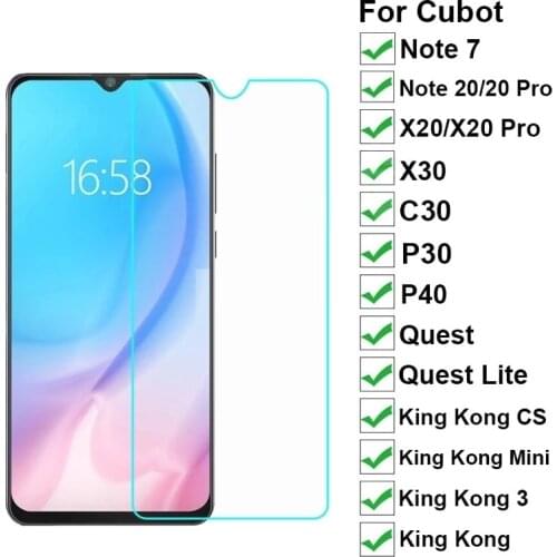 Tempered Glass for Global Cubot Note 20 Smartphone Film Protective GLASS on Cristal Cubot Note 20 Pro Screen Protector