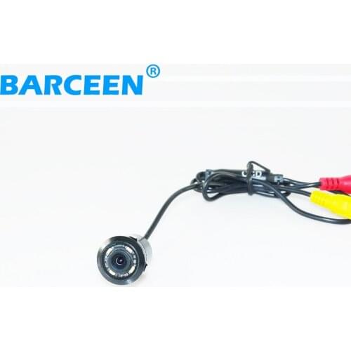 Factory seling product bring 4 LED and some small lights car rearview camera black plastic shell 170 wide degree on promotion