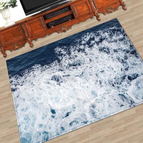 Zeegle Wave Pattern Carpet For Living Room Floor Mat Baby Bedroom Carpet Coffee Table Rug Non-Slip Floor Mat