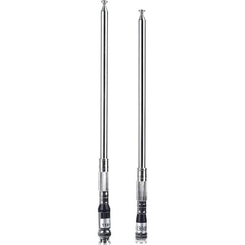 1Pcs 1M Scalable 118-136MHz Whip Telescopic Antenna Multiple Uses Replacement Part for Airband Radio Receiver Aviation SMA BNC