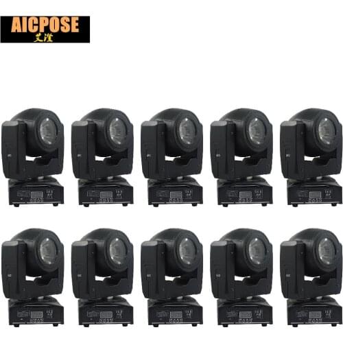 10pcs/lots 60W LED Beam Moving Head Light Spot Light with Rotation Function for DJ Disco Stage Projector Dmx 7/16 Channels