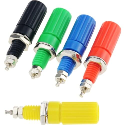 10PCS M3*45 Long Needle Terminal Test Socket Banana Stand Instrument Wiring Terminal 4mm Banana Socket M3x45 Binding Post 10A