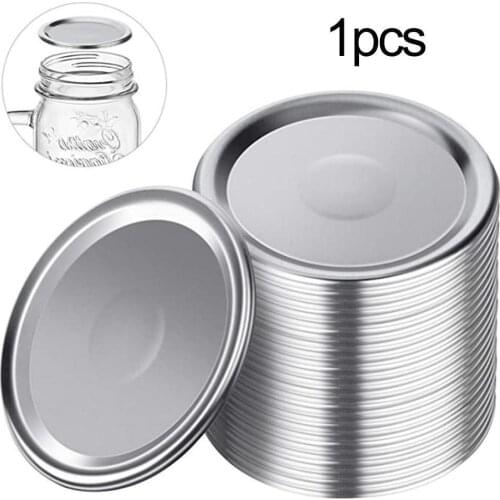 10Pcs Regular Mouth 86MM Mason Jar Canning Lids Reusable Leak Proof Split-Type Metal Split Silver Lids With Silicone Seals Rings