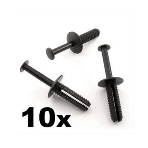 10x For BMW 6mm Push Fit Plastic Rivet Pin Clip- Bumpers, Interior Trim Panel Fascia