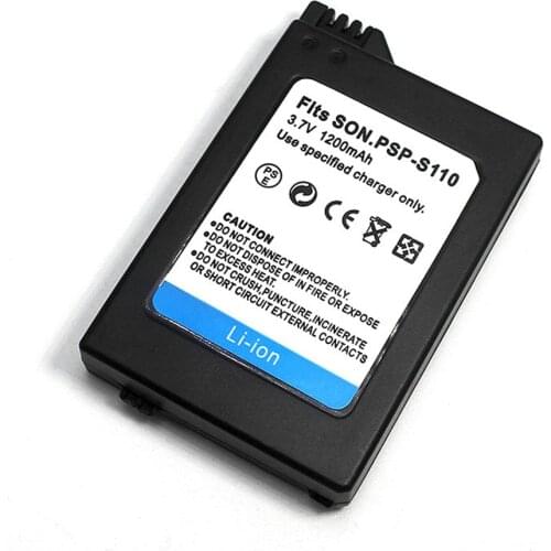 2pcs 3.7V 1200mAh S110 Battery for Sony Slim Portable Playstation PSP2000 PSP2001 PSP2006 PSP3001 PSP3002 Free shipping