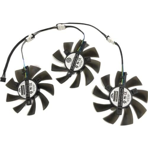 3pcs/set GTX 980TI/1080TI GPU cooler Fan PLD09210B12HH For MSI GTX1080TI 11G DUKE GTX980TI LIGHTNING 6G Graphics Card Cooling