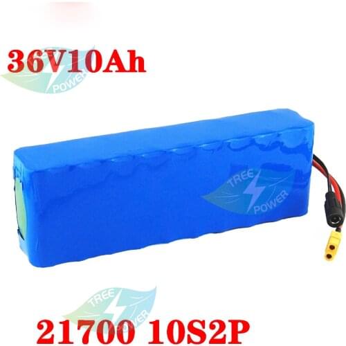 36V battery 10ah 21700 5000mah 10S2P battery pack 500W high power battery Ebike electric bicycle BMS XT60