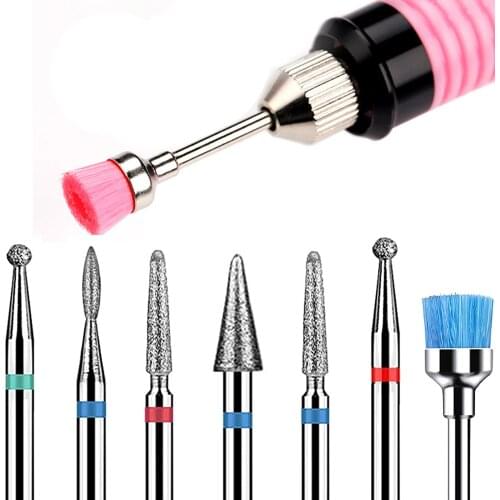 Diamond Rotate Electric Nail Drill Bits Pedicure Manicure Cleaning Nail File Cuticle Cutter