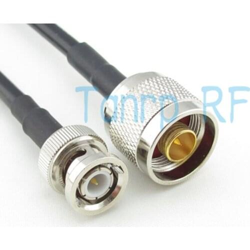 Freeshipping! 50CM RG58 cable N male plug to BNC male plug RF Pigtail coaxial jumper cable 20INCH Wholesale Promotion