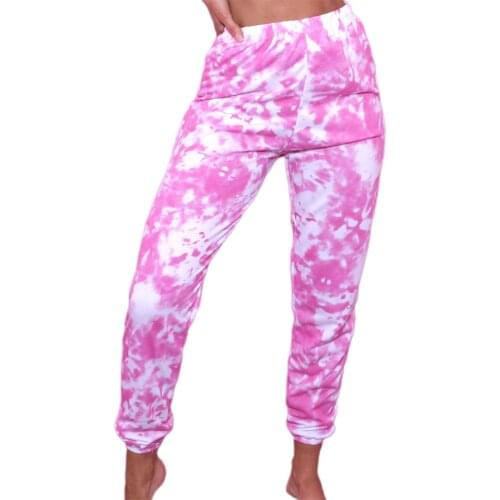Women Joggers Trousers Tie Dye High Waist Sweatpants Summer Elastic Running Harem Pants Casual Streetwear Female Sport Pants