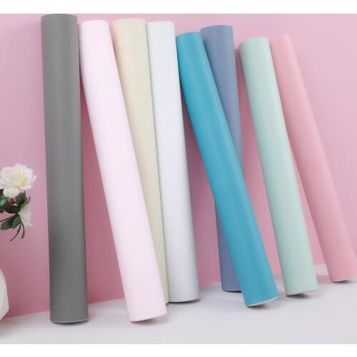 Matt Pure White Decorable Film Renovation Waterproof DIY Wallpaper Living Room Self-Adhesive Home Decorative Sticky Wall Sticker
