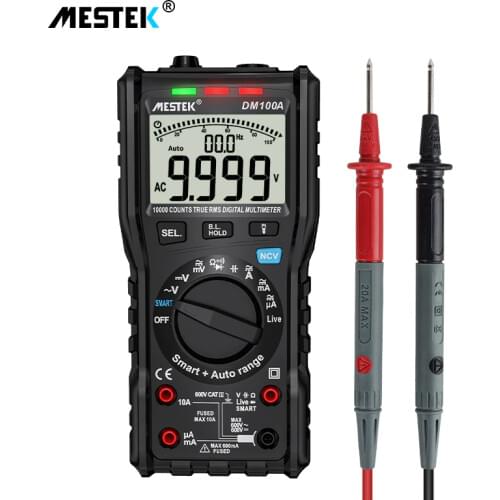 DM100A Digital Multimeter 10000 Counts Multimeter Transistor Tester Professional Capacitance Meter Multimetro Voltage Tester