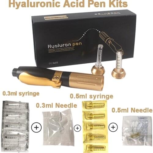 Hylaronic Pen Meso Injection Hyaluronan Acid gun Lip Lifting hyaluron pen Dermal Filler Caneta 0.3ml&0.5ml Noninvasive Nebulizer