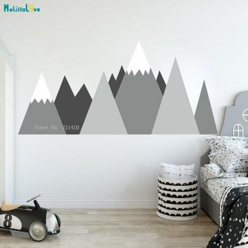 Group Peak Large Size Wall Sticker Vinyl Mountains Kids Baby Room Classroom Pattern Decor Self-adhesive Decal Cute Gift YT5405