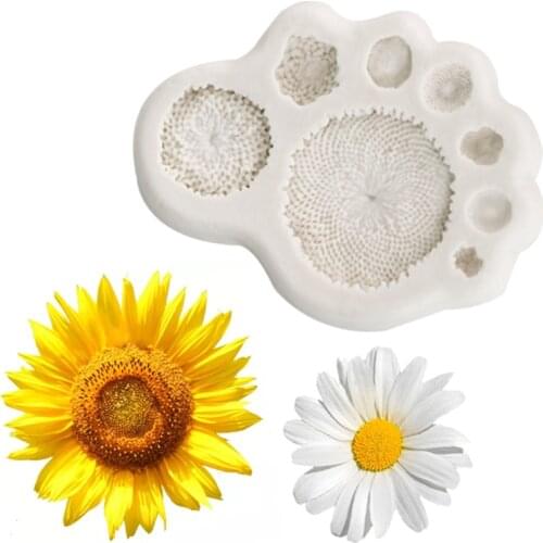 Daisy Sunflower Stamen Molds Fondant Cakes Decor Tools Silicone Molds Sugarcraft Chocolate Baking Tools For Cakes Gumpaste Form