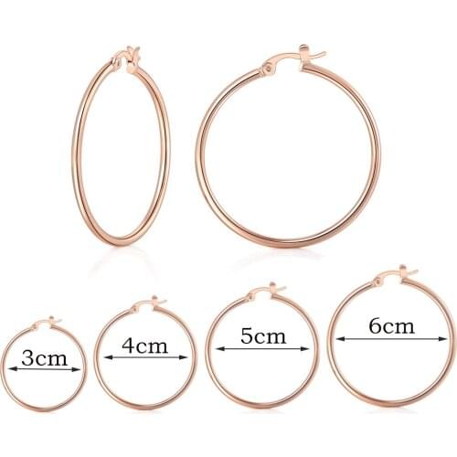 Unusual Hyperbole Hoop Earrings For Women Various Sizes Punk Circle Round Piercing Earing Women Female Jewelry Accessories E093