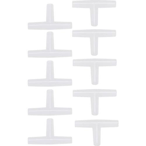 New Plastic Tee Shape Aquarium 3-Way Air Valve Connectors 10 Pcs White