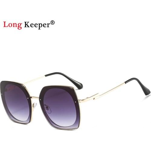 Irregular Polygon Square Sunglasses For Women New Fashion Gradient Brown Black Sun Glasses Men Vintage Oversized Shades Gafas