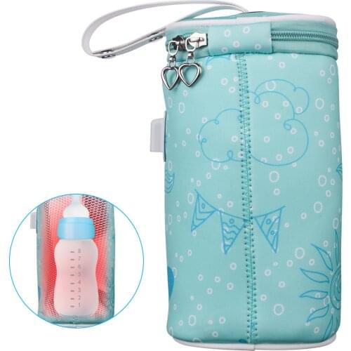 Portable Baby Warmers Bottle Holder USB Heating Bags Travel Mug Feeding Bottle Infant Milk Bottle Heating Bag Baby Feeding Care