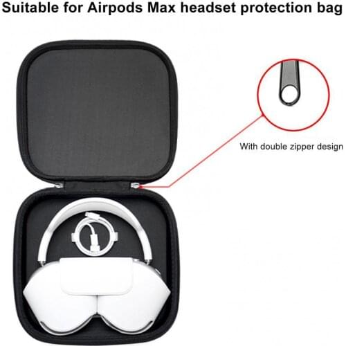 Shockproof Dustproof Headset Storage Case with Zipper for AirPods Max Easy To Carry EVA Earphone Accessories