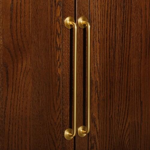 Pure Copper Handle Door Handles Cabinet Door Drawer Kitchen Cabinet Brass Pull Double Hole Home Decoration Household Products