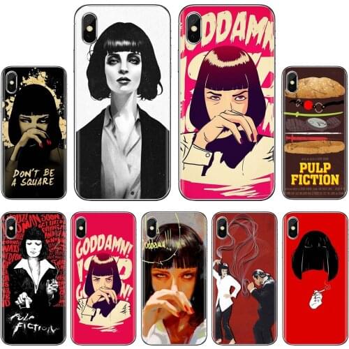 Mia wallace Pulp Fiction For iPhone iPod Touch 11 12 Pro 4 4S 5 5S SE 5C 6 6S 7 8 X XR XS Plus Max 2020 Silicone Phone Covers